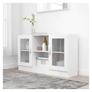 vidaXL Vitrinenschrank 120 x 30,5 x 70 cm Weiß