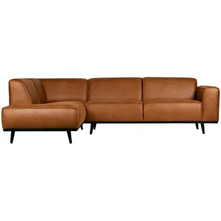 Woood Eckcouch Leder 5-Sitzer Cognac