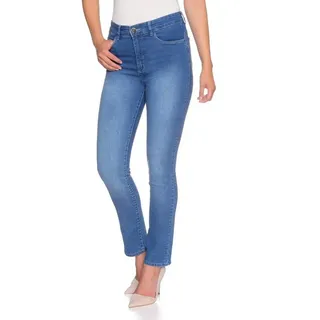 STOOKER WOMEN Slim-fit-Jeans Milano Damen Stretch Jeans -Light Blue Used-Magic blau 42