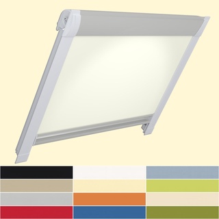 Dekologi Rollo mit Seitenschienen, kompatibel für Dachfenster, Thermorollo, Verdunkelungsrollo, Sichtschutzrollo, Sonnenschutz auf Maß
