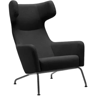 Softline - Havana Ohrensessel, Gestell schwarz / Filz anthrazit (610)