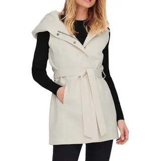 ONLY Damen Weste ONLSedona Light mit XL-Kapuze 15232997 moonbeam melange S - S