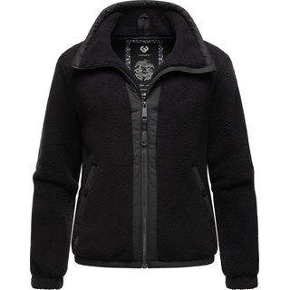 Ragwear Sweatjacke Nordicka Sportliche Kapuzenjacke mit Kunstleder-Elementen schwarz 5XL (50)