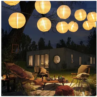 lqwell Lichterkette Solar 8M 30LED 2 Modi inkl. Wasserdicht Warmweiß