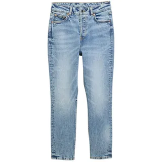 Tom Tailor DENIM Damen TTLOTTE SLIM STRAIGHT Jeans mit High Waist, blau, Uni, Gr. 30