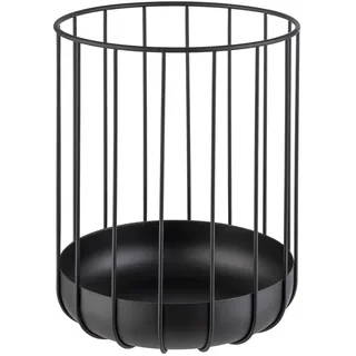 APS 30211 „URBAN“ runder Metallgitter Korb, stabiler Gitterkorb, Ø 22,5 cm x H: 28 cm, Brotkorb, Obstkorb, Gemüsekorb, schwarz