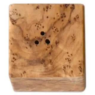 Olivenholz-erleben Salzstreuer WÜRFEL aus echtem und massivem Olivenholz, ca. 4 x 4 x 4 cm, (1-tlg), antibakterielle Wirkung, nachfüllbar, Lieferung ohne Gewürze braun