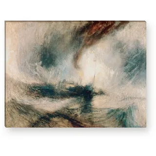 Wandkings Leinwandbilder von Joseph Mallord William Turner - Wähle ein Motiv & Größe: "Schneesturm über dem Meer" - 40 x 30 cm