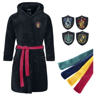 Harry Potter Bademantel - Häuser - S-M bis XXL-3XL - für Damen - Größe L-XL - schwarz  - EMP exklusives Merchandise!