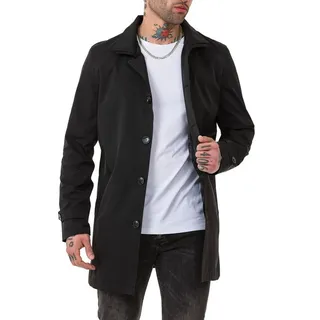 RedBridge Kurzmantel mit Reverskragen und Knopfleiste Klassisch Casual Elegante, zeitlose Optik für Business und Casual-Looks schwarz L