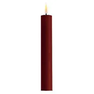 Deluxe Homeart LED 2er Set Stabkerze Real Flame, 15 cm, Ø 2,2 cm, 2er Set, rot