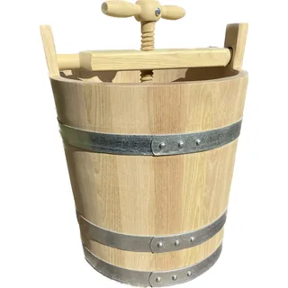 Fassl Baron Krautfass Holz Pökelfass Surfass 33 l Fleischfass Sauerkrautfass Farbe mit Spindel und zweitem Boden