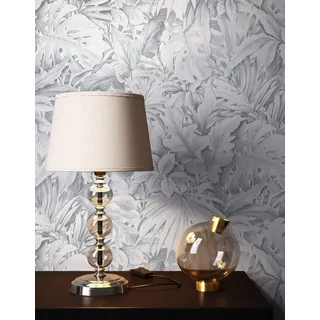 Newroom Vliestapete Farid Tapete Dschungeltapete Dschungel,Blätter,Monstera, Schwarz Tapete Tropisch Dschungel - Dschungeltapete Blätter Weiß Grau Floral Modern Blätter Monstera für Wohnzimmer Schlafzimmer Küche, Blätter grau