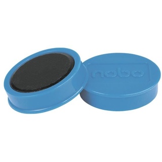 10 Haftmagnete rund 38 mm blau, Nobo