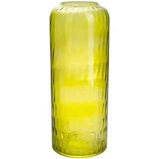 SANDRA RICH Glasvase Honeycomb 30cm grün HELLGRÜN. Bodenvase große Blumenvase Deko