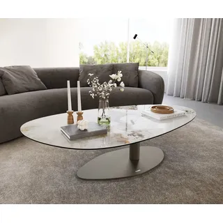 DeLife Edge Beige/Weiß Metall 140 x 37 x 75 cm
