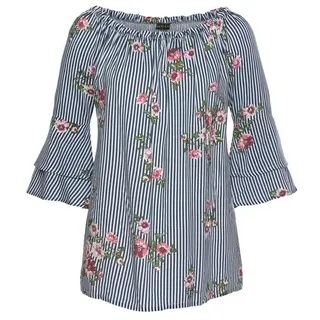 LASCANA Carmenbluse mehrfarbig 36