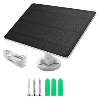 AFAIK Solarpanel Solarmodul für Ring Kamera 5V 5W | mit Ring Spotlight Cam/Pro/Plus Akku mit Barrel Plug 4m Ladekabel IP65 Wasserdicht Solar Ladegerät für Sonnenenergie DIY