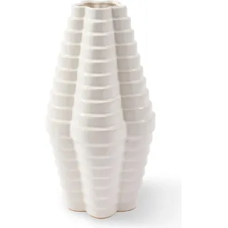 Vase Mille-Feuille 44 cm, weiß