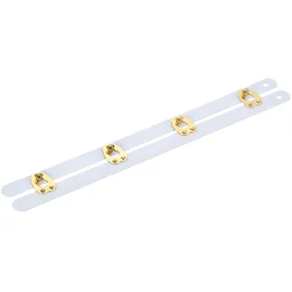 QUARKZMAN 1 Set Korsett Busk, 8 Zoll weißer Stahlknochenstütze mit goldenen Knöpfen Federstahl Korsett Knochen für das Nähen von Korsetts und die Herstellung