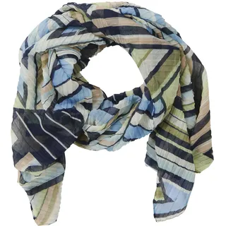 Betty Barclay Sommerschal mit Plissee in Blau/Grün | Gr.: onesize