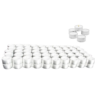 Teelichter weiß ohne Duft Großpackung 36-1000 Stk. | 4 Std. 6Std. 8Std. oder Maxi-Teelichter | aus Paraffinwachs | + GRATIS HL Kauf Block