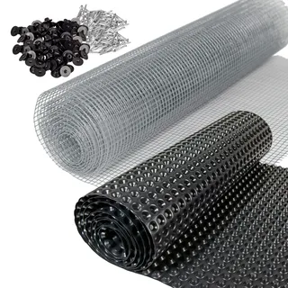 Windhager Set Noppenfolie, Wühlmausgitter, Dichtnägel für Hochbeete