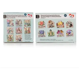 KARIN JITTENMEIER Diamond Painting Grußkarten-Set 16 versch. Designs 48tlg.