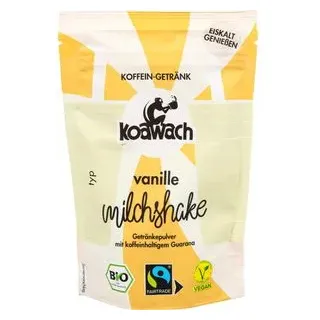 Koawach Getränkepulver Milchshake Vanille, BIO, Milchgetränk, mit Koffein, 75 g