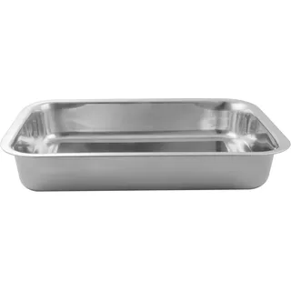 aro Bräter, Edelstahl, 40.5 x 28.3 x 5.8 cm, 5.7 l, Backofenfest, rechteckig, silber