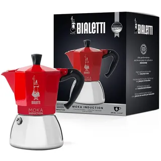 Bialetti Moka Induction 6 Tassen rot/silber