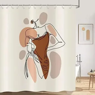 Mcboson Duschvorhang, Gelb, Textil, 200x180 cm, Badtextilien, Duschvorhänge