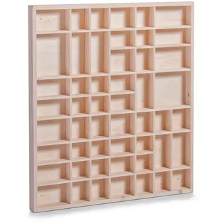 Zeller Present Wandregal, Natur, Holz, Kiefer, 52x46x35 cm, Küchen, Küchenmöbel, Küchenregale