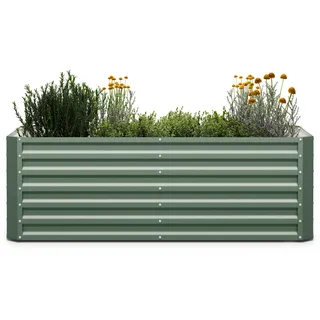 blumfeldt High Grow Straight Hochbeet - Ergonomisches 1.000-l-Gartenbeet aus Rostfreiem Galvalume-Stahl für Gemüse und Kräuter, 60 cm Höhe, Einfache Montage