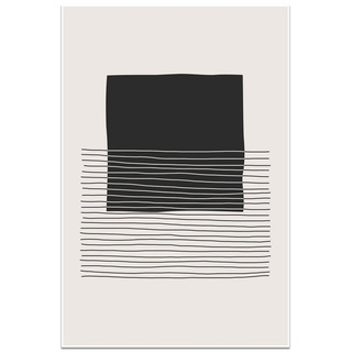 wandmotiv24 Poster minimalistisch, schwarz, abstrakt, Minimalismus (1 St), Wandbild, Wanddeko, Poster in versch. Größen weiß 60 cm x 40 cm x 0.1 cm