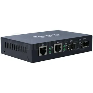 BlueOptics Gigabit Ethernet Medienkonverter 2x SFP, 2x 10/100/1000M RJ45,