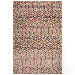 KADIMA DESIGN Coquet Webteppich 200 x 290 cm Rot-Bunt