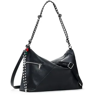 DESIGUAL Half Logo Leiria 2.0 Schultertasche Synthetik Black