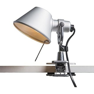 Artemide- Tolomeo Micro Pinza LED Klemmleuchte. Hochwertige LED Lampe mit Klemme aus poliertem Aluminium. Made in Italy