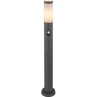 GLOBO Außenleuchte Edelstahl 80,0 cm inkl. Bewegungsmelder schwarz