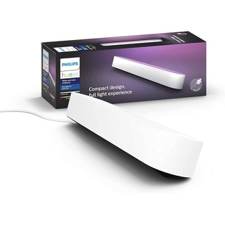 Philips Hue White & Color Ambiance Play Lightbar Basis-Set (500 lm), dimmbare LED-Lightbar für das Hue Lichtsystem mit 16 Mio. Farben, smarte Lichtsteuerung über Sprache oder App, weiß