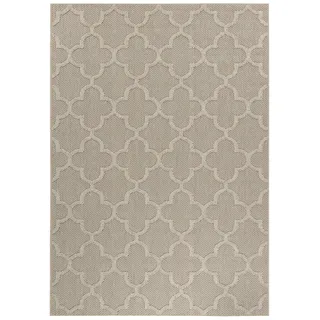 Balkonteppich Nordisch Wetterfest Waschbar Strapazierfähig Terrasse Garten Schadstoffgeprüft Beige 140x200 cm – CORTINA von Kadima Design