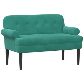 vidaXL Zweisitzer mit Knopfheftung Samt 120 x 66 x 78 cm Türkis