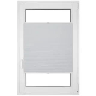 RENA Wabenplissee Thermo Plissee ohne Bohren Verdunklungsplissee Blickdicht Fenster Balkonfenster Balkontür Verdunkelung Sonnenschutz Innen Sichtschutz Hitzeschutz Weiß 75x80 cm