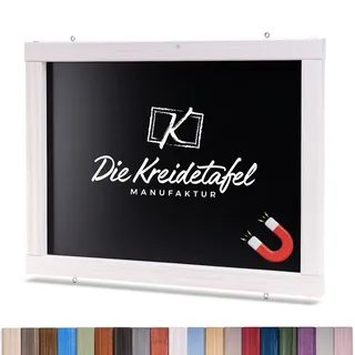 Die Kreidetafel Manufaktur Magnetische Kreidetafel - Magnettafel mit Holzrahmen / Weiß 100x50cm