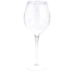 INNA-Glas Weinglas XXL Stielglas Roger, klar, 50cm, Ø17cm/Ø23cm, Glas weiß