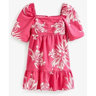 Next Minikleid Gesmoktes Minikleid mit Puffärmeln (1-tlg) rosa 40