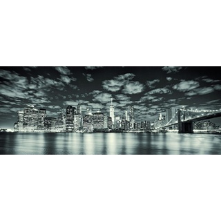 Deco-Glas Bild - NY Black + White 125 x 50 cm