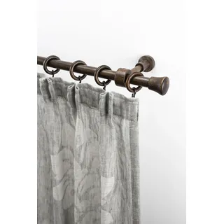 GARESA Vorhangstange Sandri Vollrund, Endknopf Reno 1-läufig Ø 0 mm 450 cm Braun