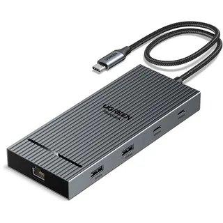 UGREEN Revodok Pro 2102 10Gbps USB C Hub 2 HDMI Ethernet Adapter USB C Docking Station Dual 4K@60Hz Display mit USB 3.2 Ports, PD 100W Schnellladen, SD/TF Kartenleser
